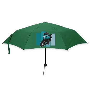 Bobber // Custom // Motorrad - Regenschirm (klein) - Flaschengrün - Vorne