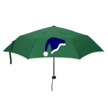 Weihnachtsmütze blau - Regenschirm (klein) - Flaschengrün - Vorne