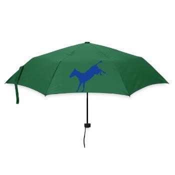 Rebellierender Esel - Regenschirm (klein) - Flaschengrün - Vorne