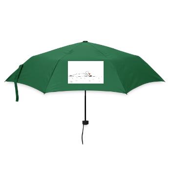 Käferchen mit Freund:in - Regenschirm (klein) - Flaschengrün - Vorne