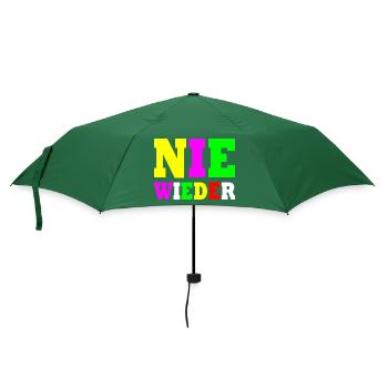 Nie wieder - Regenschirm (klein) - Flaschengrün - Vorne