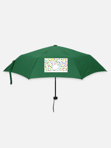 Freu dich viel. - Regenschirm (klein) - Flaschengrün