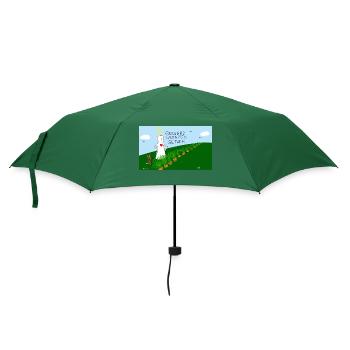 Gesunde Grenzen setzen. - Regenschirm (klein) - Flaschengrün - Vorne