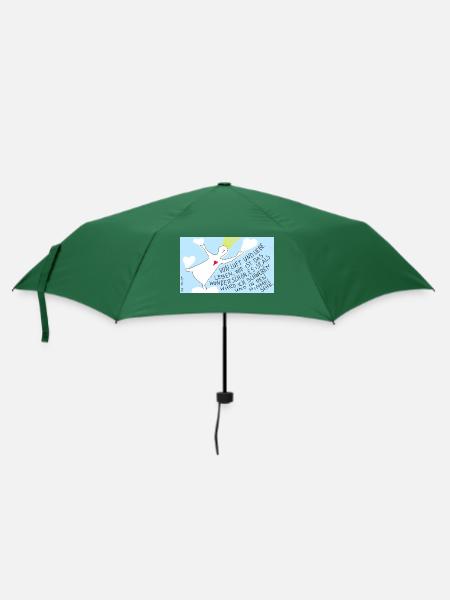 Von Luft und Liebe leben, wie ist das wunderschön - Regenschirm (klein) - Flaschengrün