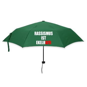rassismus ist ekelhafd - Regenschirm (klein) - Flaschengrün - Vorne