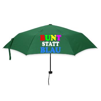 Bunt statt blau - Regenschirm (klein) - Flaschengrün - Vorne