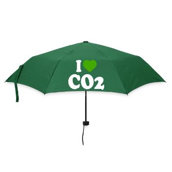 I love co2 - Regenschirm (klein) - Flaschengrün - Vorne