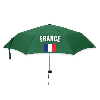 Frankreich Flagge - Regenschirm (klein) - Flaschengrün - Vorne