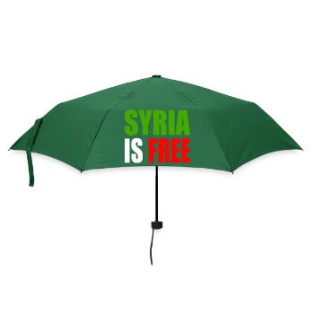 syrien - syria is free - Regenschirm (klein) - Flaschengrün - Vorne