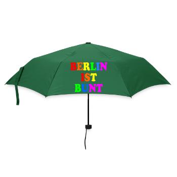 Berlin ist bunt - Regenschirm (klein) - Flaschengrün - Vorne