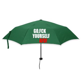 go fuck yourself afd - fck afd - Regenschirm (klein) - Flaschengrün - Vorne
