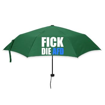 Fick die afd - Regenschirm (klein) - Flaschengrün - Vorne