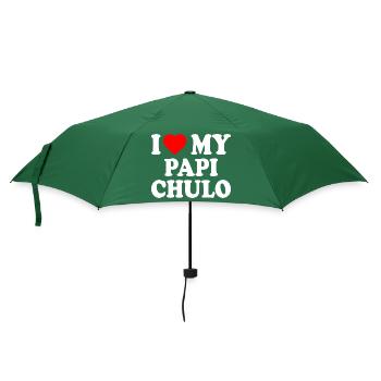 I love my papi chulo - Regenschirm (klein) - Flaschengrün - Vorne