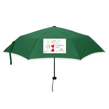 Dinge tun, weil sie schwierig sind. - Regenschirm (klein) - Flaschengrün - Vorne