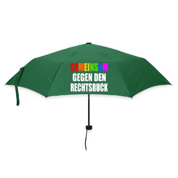 gemeinsam gegen den rechtsruck - Regenschirm (klein) - Flaschengrün - Vorne