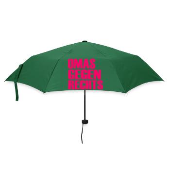 Omas gegen rechts - Regenschirm (klein) - Flaschengrün - Vorne