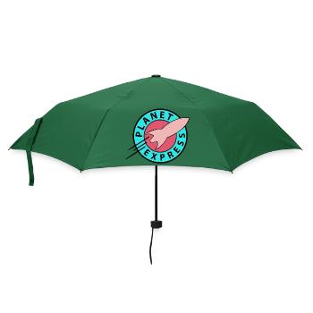 Futurama Planet Express Cool Retro - Regenschirm (klein) - Flaschengrün - Vorne