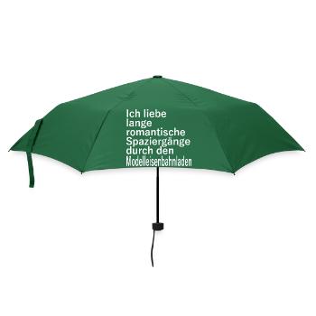 Modelleisenbahn - Modelleisenbahnladen - Regenschirm (klein) - Flaschengrün - Vorne