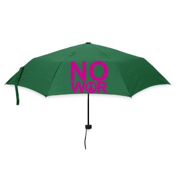 NO WAR mit dem A als Friedenssymbol Peacezeichen!! - Regenschirm (klein) - Flaschengrün - Vorne