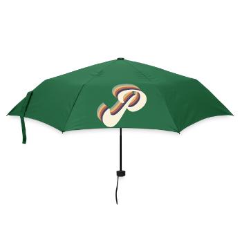 Buchstabe P - Regenschirm (klein) - Flaschengrün - Vorne