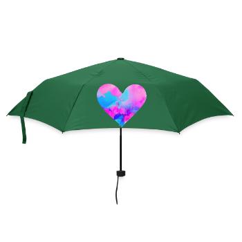 Muttertag Valentinstag Liebe Hochzeit Verlobung - Regenschirm (klein) - Flaschengrün - Vorne