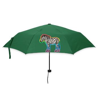 Zebra - Regenschirm (klein) - Flaschengrün - Vorne