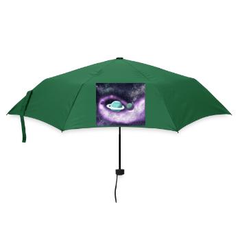Verloren im Weltraum - Regenschirm (klein) - Flaschengrün - Vorne
