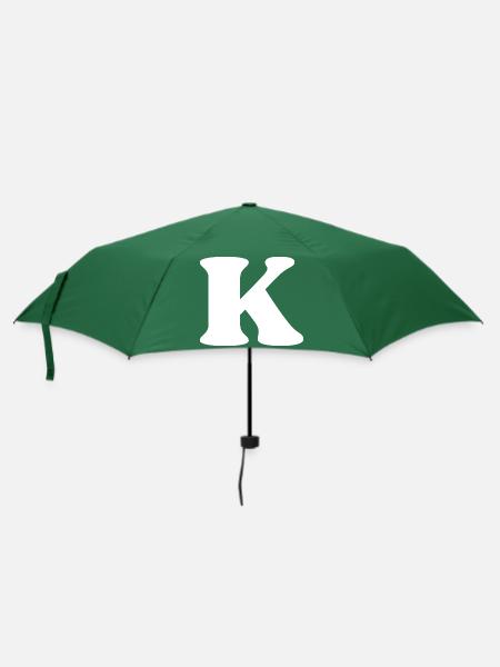 Buchstabe k - Regenschirm (klein) - Flaschengrün