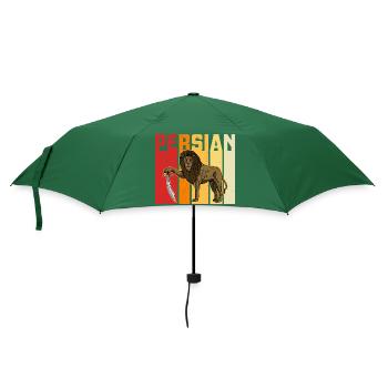 Persien Perser Löwe Sonne Iran Geschichte - Regenschirm (klein) - Flaschengrün - Vorne