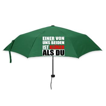 Einer von uns beiden ist klüger als du - Regenschirm (klein) - Flaschengrün - Vorne