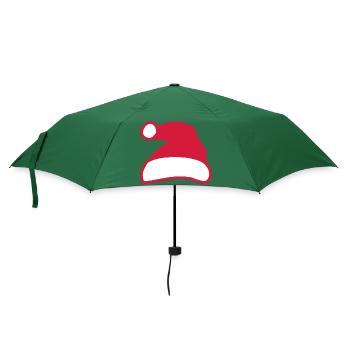 Weihnachtsmann - Regenschirm (klein) - Flaschengrün - Vorne