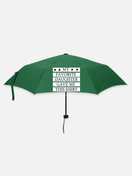 Meine Lieblingstochter hat mir dieses Shirt geschenkt - Regenschirm (klein) - Flaschengrün