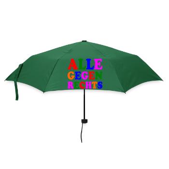 Alle gegen rechts - Regenschirm (klein) - Flaschengrün - Vorne