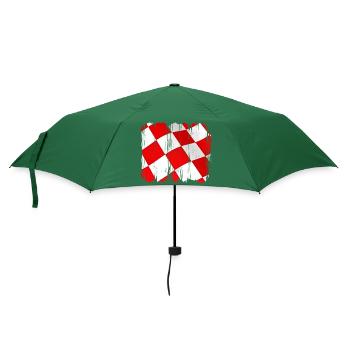 Kroatien hrvatska kroatien hrv hr zagreb geteilte Flagge - Regenschirm (klein) - Flaschengrün - Vorne