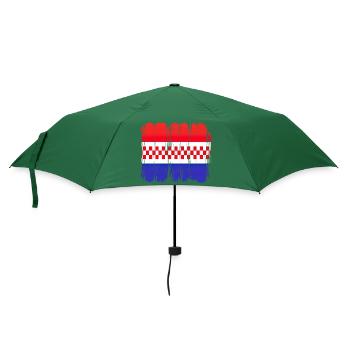 Kroatien hrvatska kroatien hrv hr zagreb geteilte Flagge - Regenschirm (klein) - Flaschengrün - Vorne