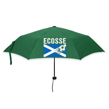 Schottland Flagge Schottisches Fußball Geschenk - Regenschirm (klein) - Flaschengrün - Vorne