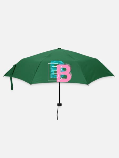 B wie Buchstabe - Regenschirm (klein) - Flaschengrün