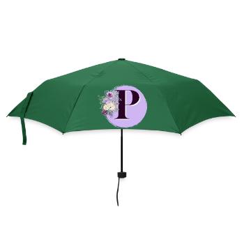 Buchstabe P Blumenkrone - Regenschirm (klein) - Flaschengrün - Vorne