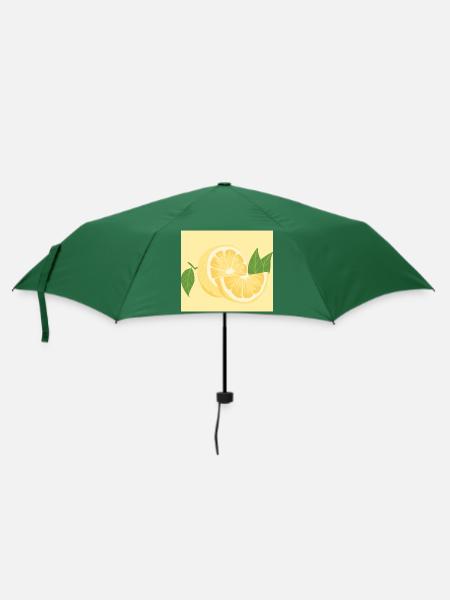 Zitrone Zitrone - Regenschirm (klein) - Flaschengrün