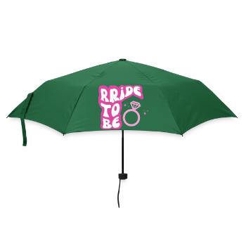 Braut soll rosa sein - Regenschirm (klein) - Flaschengrün - Vorne