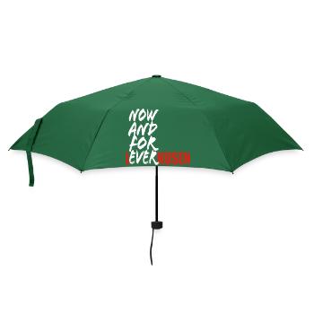 Now And For Ever Leverkusen - Spruch - Regenschirm (klein) - Flaschengrün - Vorne