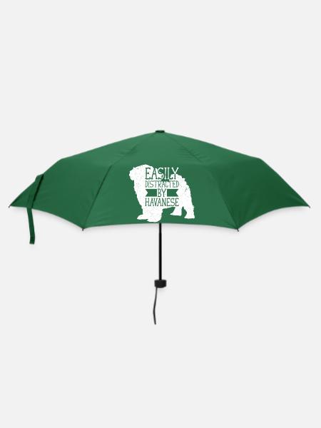 Easily Distracted By Havanese Havaneser Mom Dad Do - Regenschirm (klein) - Flaschengrün