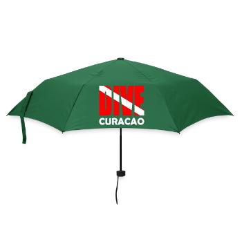 Dive Curacao Diver Down Flag Scuba Diving Tauchen - Regenschirm (klein) - Flaschengrün - Vorne