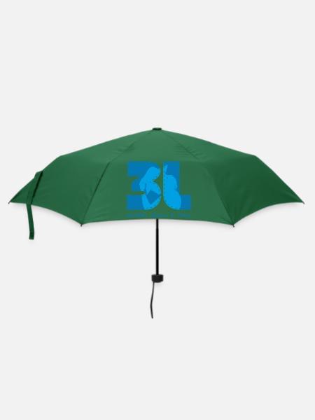 3L - listen learn love - Regenschirm (klein) - Flaschengrün