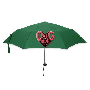 ENGLISCHE BULLDOGGE - Regenschirm (klein) - Flaschengrün - Vorne