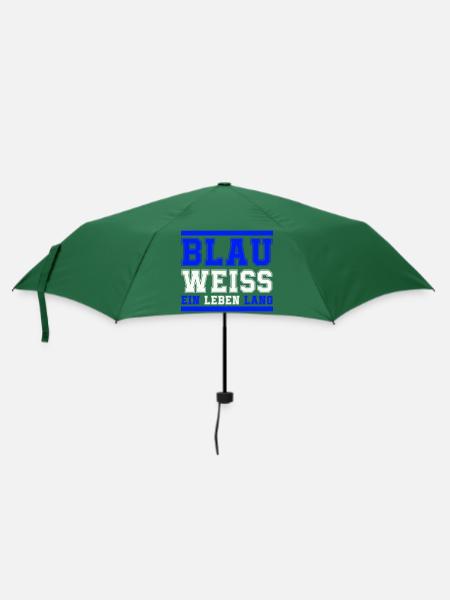 blau weiss ein leben lang - Regenschirm (klein) - Flaschengrün