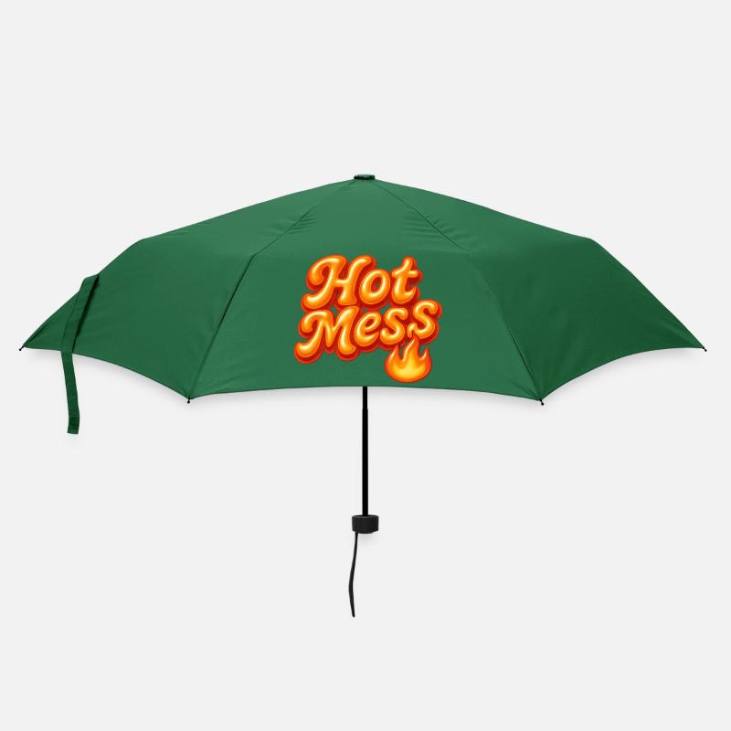 hot mess / y2k statement design - Regenschirm (klein) - Flaschengrün