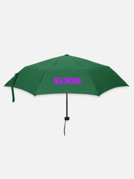 Lustiges Deathcore Pink Sarkastischer Metal - Regenschirm (klein) - Flaschengrün