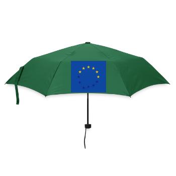 Pessimistisches Flaggendesign der Europäischen Union - Regenschirm (klein) - Flaschengrün - Vorne