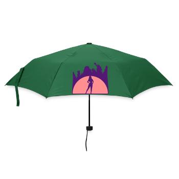 Sexy Frau Urlaub - Regenschirm (klein) - Flaschengrün - Vorne